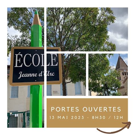 Portes ouvertes Ecole Jeanne dArc Genas - Samedi 13 Mai 2023 de 8h30 à ...