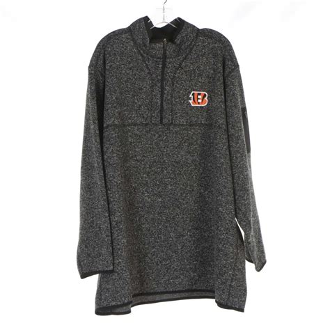Men's Cincinnati Bengals Wool Varsity Jacket and Heather Grey 3/4 Zip ...