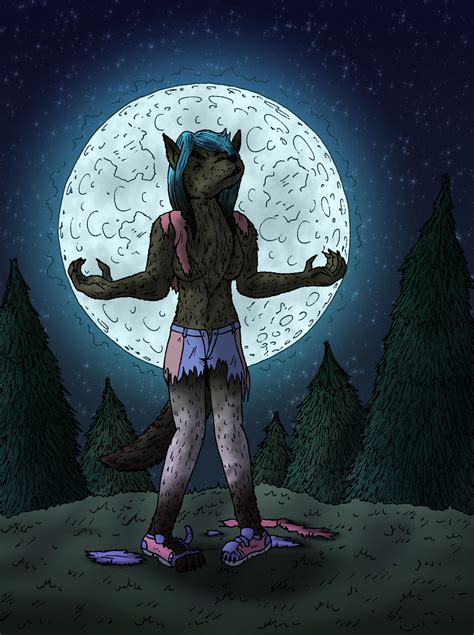 Comm: Zoey werewolf TF by oldiblogg on DeviantArt