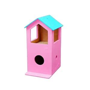 BIRDSSAVE Sparrow Bird House/Wooden Birdsnest Bird Building Box Goriya ...