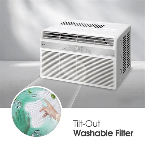 LG - 6,000 BTU Window Air Conditioner with Remote, 115V - White ...