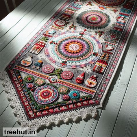 Christmas Crochet Dining Table Runner Ideas patterns and how to make ...