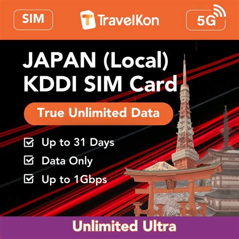 Japan ESIM Unlimited Data | KDDI - TravelKon