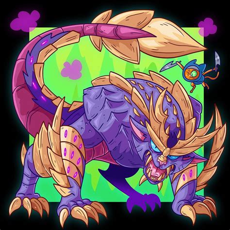 Attempt at drawing Espinas in TerminalMontage's artstyle : r/MonsterHunter