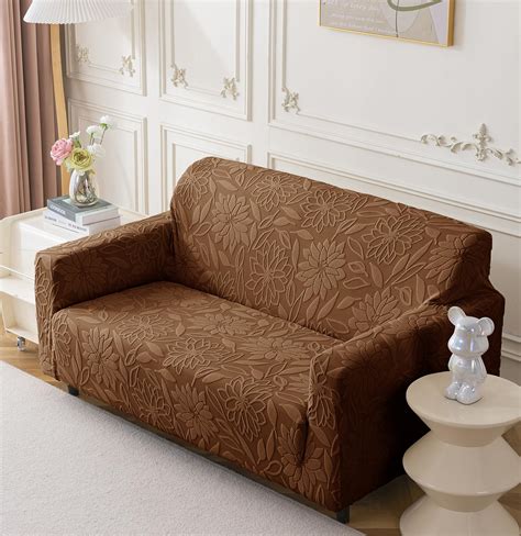 House of Quirk Universal Jacquard Waterproof Camellia Fabric Sofa Cover ...