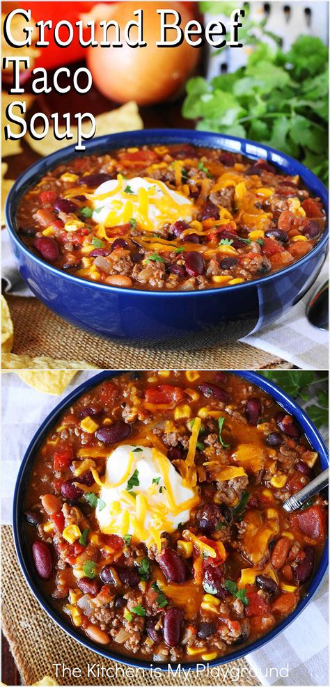 Flavorful Comfort: Ground Beef Taco Soup Recipe