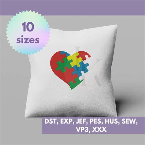 Puzzle Embroidery Design Autism Machine Embroidery Designs Autism ...