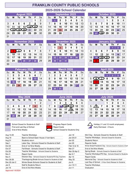 Franklin County Public Schools Calendar 25-26 Revised [PDF] - EduCounty