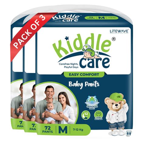 Buy Kiddle Care Easy Comfort Baby Diaper Pants | Medium (M) | 7-12 Kg ...