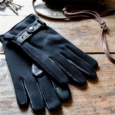 Mens Black Leather Gloves - Gracie Jaynes
