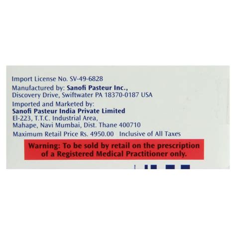 Menactra Vaccine 0.5 ml Price, Uses, Side Effects, Composition - Apollo ...