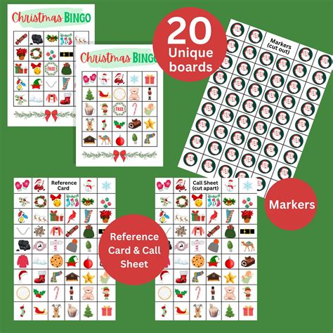 Christmas Bingo Game | Printable Christmas Bingo | Printable Holiday ...