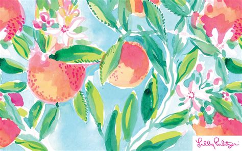 Lilly Pulitzer Floral Desktop Wallpaper
