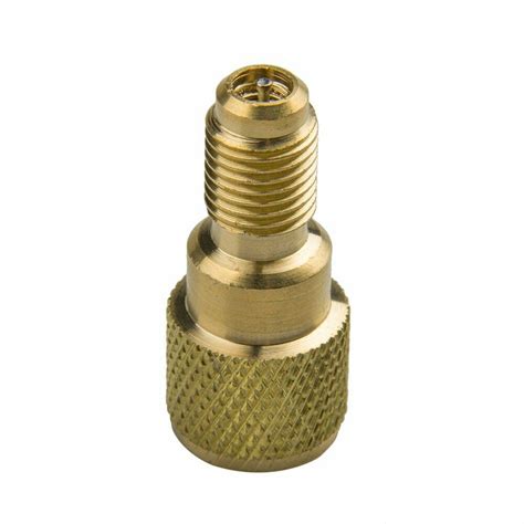 Buy AC R12 to R134a Refrigerant Tank Brass Adapter 1/4 SAE Male to 1/2 ...