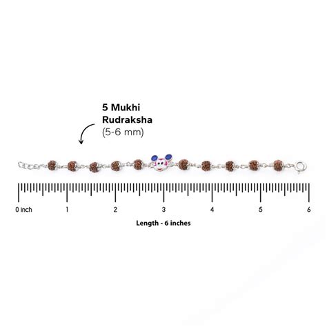 Rudraksha Silver Bracelet with Colorful Mickey Mouse Single Line for K ...