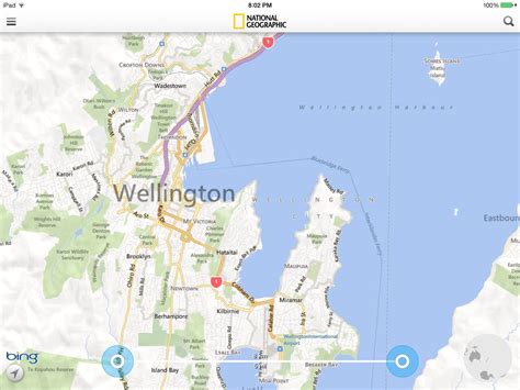 Map of Wellington, New Zealand
