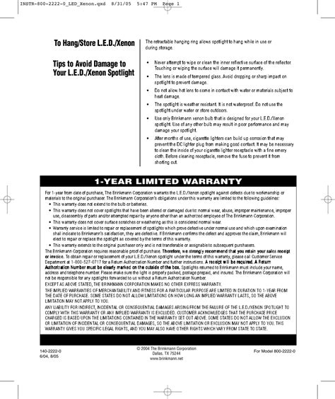 Brinkmann Spotlight Users Manual INSTR 800 2222 0_LED_Xenon