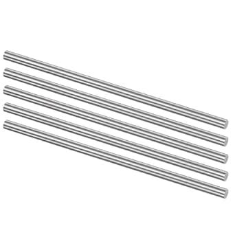 uxcell 5pcs Round Steel Metal Rods, 4.9mm x 150mm High Speed Steel (HSS ...