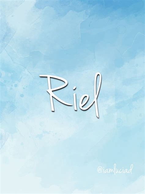 Riel - Meaning 'God Is My Strength' in Spanish