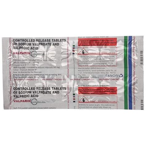 Valparin Crono 500 - Strip of 10 Tablets : Amazon.in: Health & Personal ...