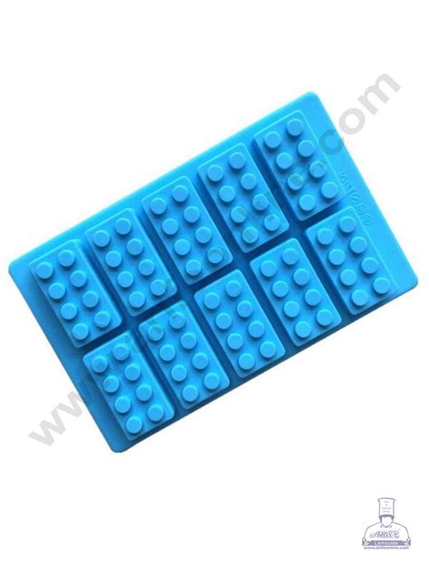 Home CAKE DECOR™ 10 Cavity Lego Bricks Silicone Chocolate Mould Jelly ...