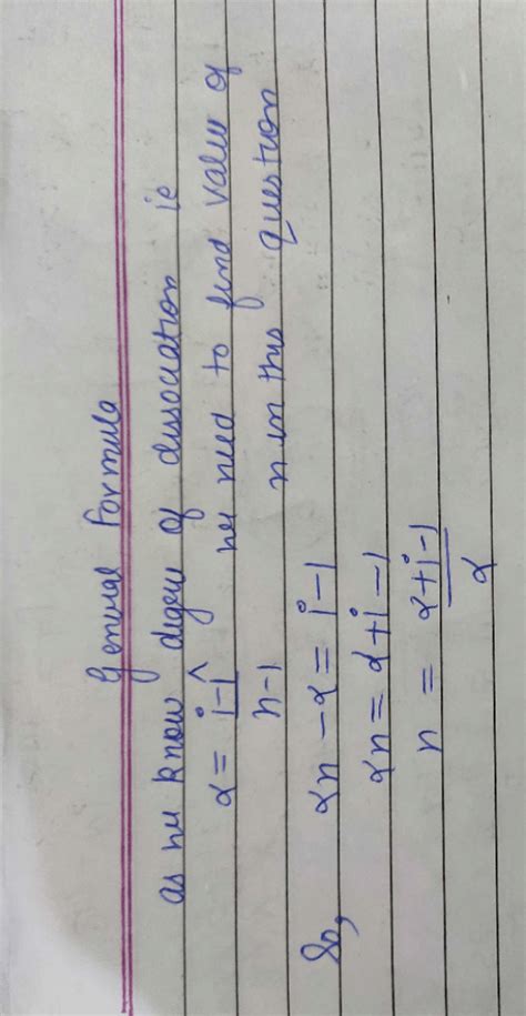 The degree of dissociation of an electrolyte is a and its vant Hoff ...