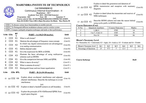 WC CIE-II - The course offers basic concepts of satellite communication ...