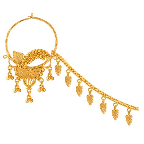 Bridal Gold Nath Design | Latest Wedding Nose Ring Design - PC Chandra ...