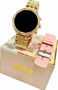 MICROBOTS gen 9 Diamond Edition Gold smartwatch with 2 Straps Calling ...
