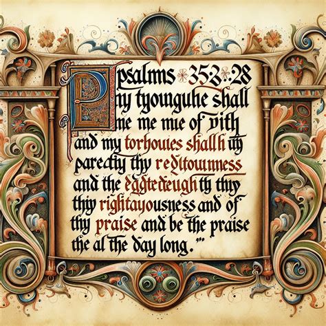 What does Psalms 35:28 mean? | Bible Art