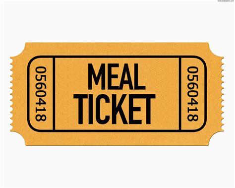 Printable Meal Tickets - Printable Word Searches