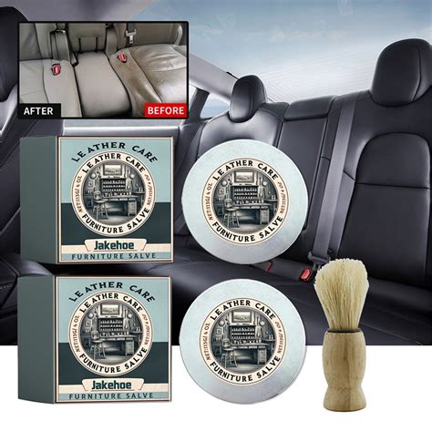 Leather Furniture Salve and Brush Set | Leather Conditioner for Sofa ...