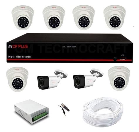 Buy CP Plus 8 Channel DVR with 6 Pc of 2.4 MP Dome Cameras + 2 Pc of 2. ...