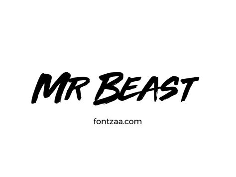 Mr Beast Font Download | Mr. beast, Beast logo, Cool fonts