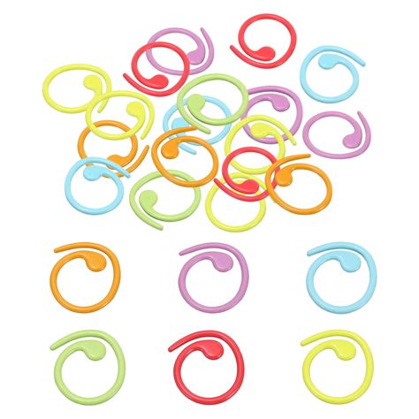 Uxcell Colorful Crochet Stitch Markers Metal Knitting Markers Spiral ...