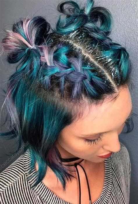 festival hair for short hair