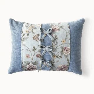 Eternal Garden Blue Bow Floral Cushion Cover | Life n Colors