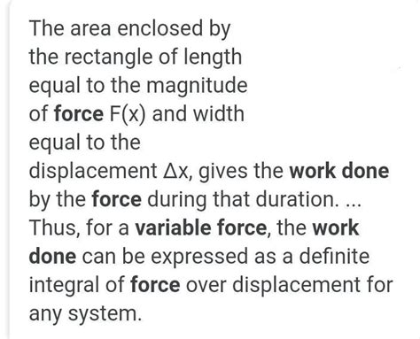 explain work done by a variable force - Brainly.in