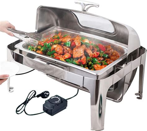 Food Warmers Electric for Parties Buffets, 9L/13L Stainless Steel ...