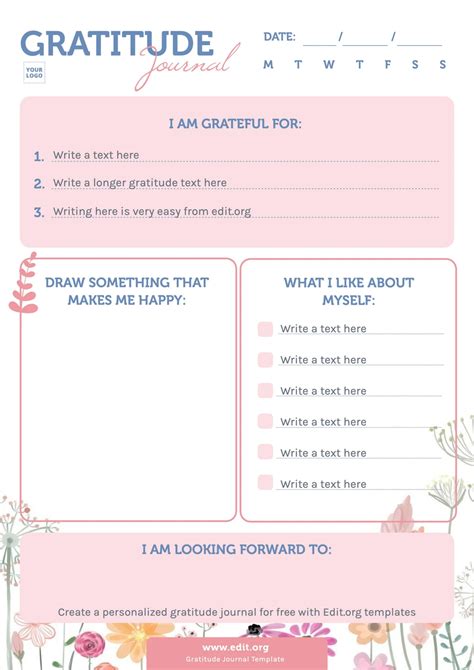 Free Gratitude Journal Templates