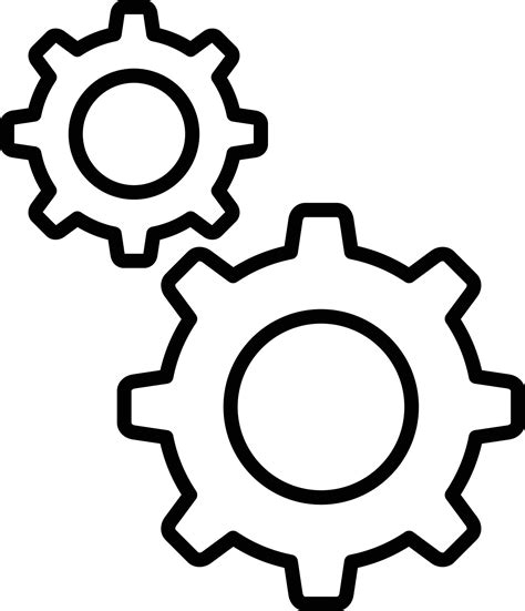 Gear Outline Icon 9244322 Vector Art at Vecteezy