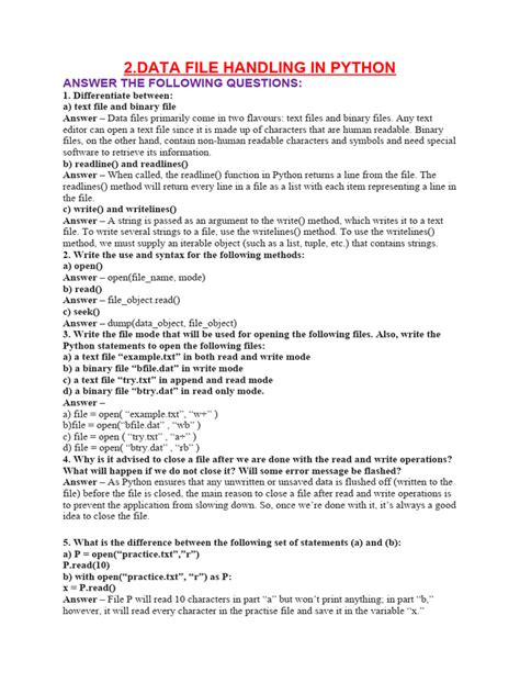 Image result for File Handling in Python PDF