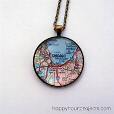 Diy Phrase Pendant by Glass Map Necklace Happy Hour Projects Diy Phrase Pendant
