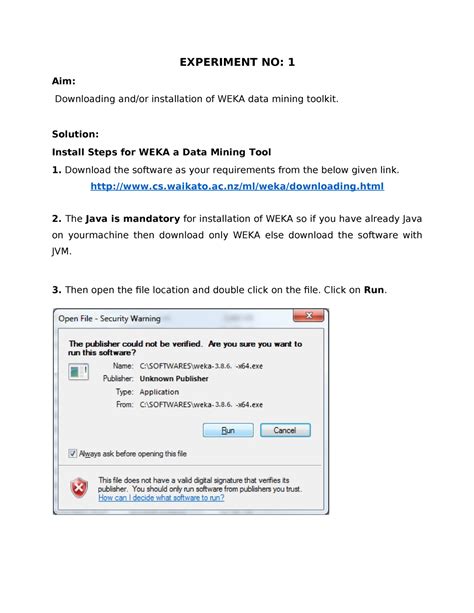 Data Mining EXP 1 - EXPERIMENT NO: 1 Aim: Downloading and/or ...