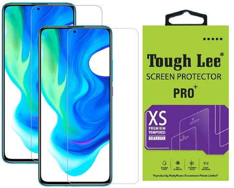 Tough Lee Tempered Glass Screen Guard for Poco M2 Pro (Transparent ...