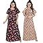Buy YKI® Women's/Girls Cotton Fabric Beautiful Print Nighty/Nightgown ...