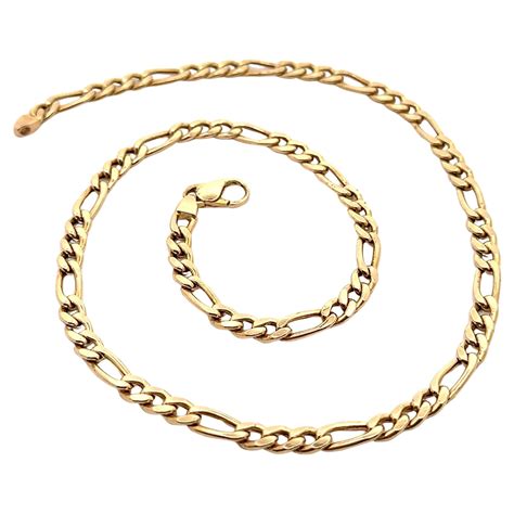 Italian 14k Tri Color and Yellow Gold Reversible 16" Link Chain Collar ...