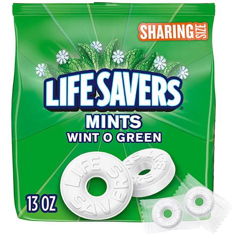 Life Savers Wint-O-Green Breath Mints Hard Candy, Sharing Size - 13 oz ...