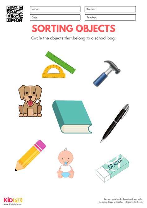 Sort Out Worksheet 的图像结果