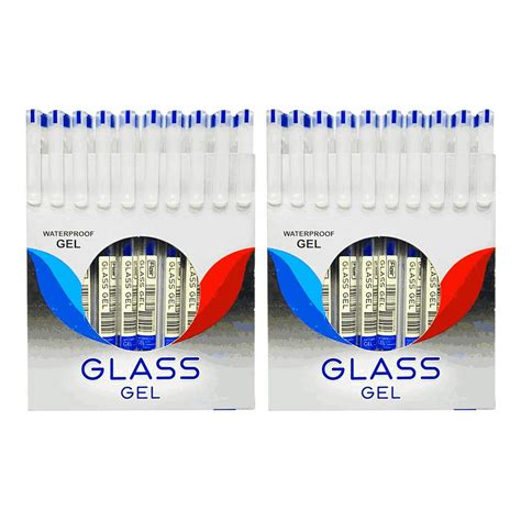 FLAIR Glass Gel Pen Wallet Pack | Tip Size 0.6 mm | Water Proof Ink For ...